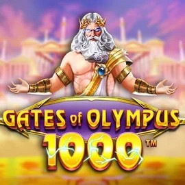 Gates of Olympus 1000 online game logo by Pragmatic Play on fontancasino.eu